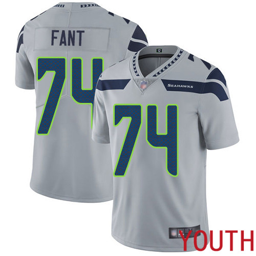 Seattle Seahawks Limited Grey Youth George Fant Alternate Jersey NFL Football #74 Vapor Untouchable->seattle seahawks->NFL Jersey